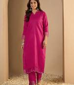 Rani-pink premium designer festive wear readymade suit