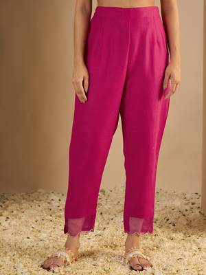 Rani-pink premium designer festive wear readymade suit 2