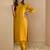 Yellow premium designer festive wear readymade suit