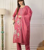 Pink premium designer festive wear readymade suit