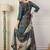 Teal premium designer festive wear readymade suit