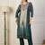 Teal premium designer festive wear readymade suit