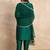 Dark-green premium designer festive wear readymade suit