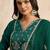 Dark-green premium designer festive wear readymade suit
