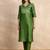 Light-green premium designer festive wear readymade suit