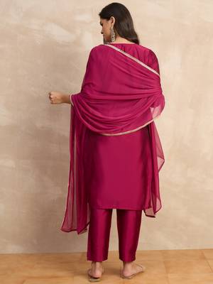 Purple premium designer festive wear readymade suit 3