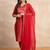 Red premium designer festive wear readymade suit