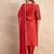 Red premium designer festive wear readymade suit