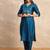 Teal premium designer festive wear readymade suit