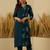 Teal premium designer festive wear readymade suit
