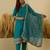 Sea-green premium designer festive wear readymade suit
