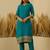 Sea-green premium designer festive wear readymade suit