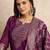 Purple premium designer festive wear readymade suit