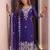 Women's Embroidered Roman silk blend Kurta Pant with Dupatta Set