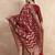 Red premium designer festive wear readymade suit