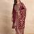 Red premium designer festive wear readymade suit
