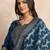 Teal-blue premium designer festive wear readymade suit