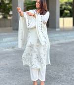 Off-white premium designer festive wear readymade suit