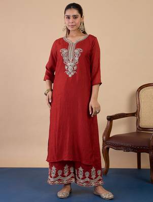 Mustard premium designer festive wear readymade suit 2