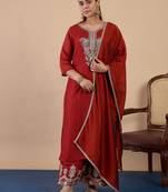 Mustard premium designer festive wear readymade suit