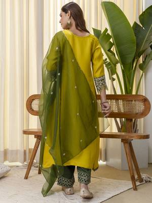 Lemon premium designer festive wear readymade suit 2