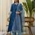Teal-blue premium designer festive wear readymade suit