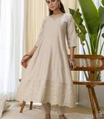 Grey premium designer festive wear readymade suit