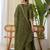Green premium designer festive wear readymade suit