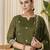 Green premium designer festive wear readymade suit