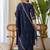 Teal-blue premium designer festive wear readymade suit