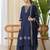 Teal-blue premium designer festive wear readymade suit