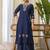 Teal-blue premium designer festive wear readymade suit