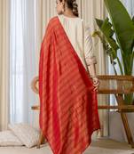 Beige premium designer festive wear readymade suit
