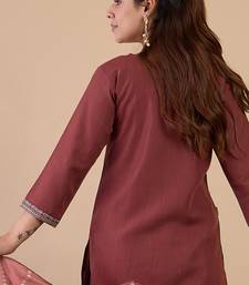 Brown premium designer festive wear readymade suit