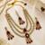 Multi Layer Marron Kundan Bridal Necklace earring maangtikka Jewellery Set for wedding festival