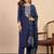 Navy-blue premium designer festive wear readymade suit