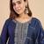 Navy-blue premium designer festive wear readymade suit