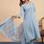 Grey premium designer festive wear readymade suit