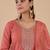 Peach premium designer festive wear readymade suit