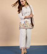 Off-white premium designer festive wear readymade suit