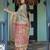 Elegant aqua blue handloom saree with traditional floral weaving with blouse
