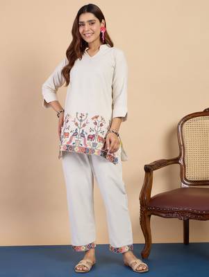 Off-white premium designer festive wear readymade suit 2