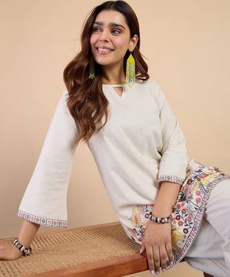 Off-white premium designer festive wear readymade suit 3