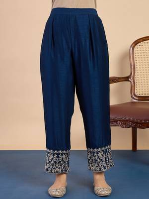 Teal-blue premium designer festive wear readymade suit 4