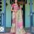 Royal pink handloom saree with heritage elephant & palace art with blouse