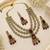 Muti layered Maroon Kundan Bridal Necklace earring maangtikka Jewellery Set for wedding festival