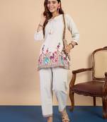 Off-white premium designer festive wear readymade suit