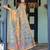 Elegant slate blue handloom saree with divine peacock pallu art with blouse