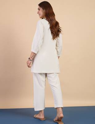Off-white premium designer festive wear readymade suit 3