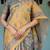 Elegant slate blue handloom saree with divine peacock pallu art with blouse